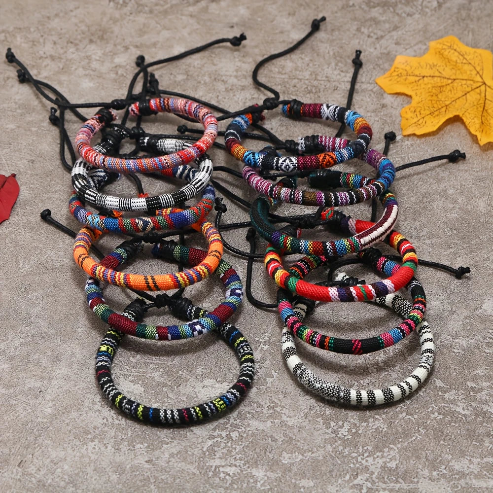 Bohemian Style Handmade Woven Bracelet Sets