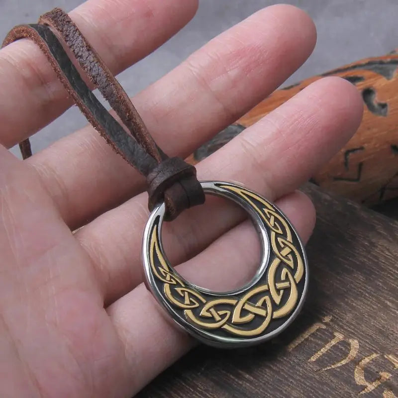 Celtic Knot Circular Pendant Necklace