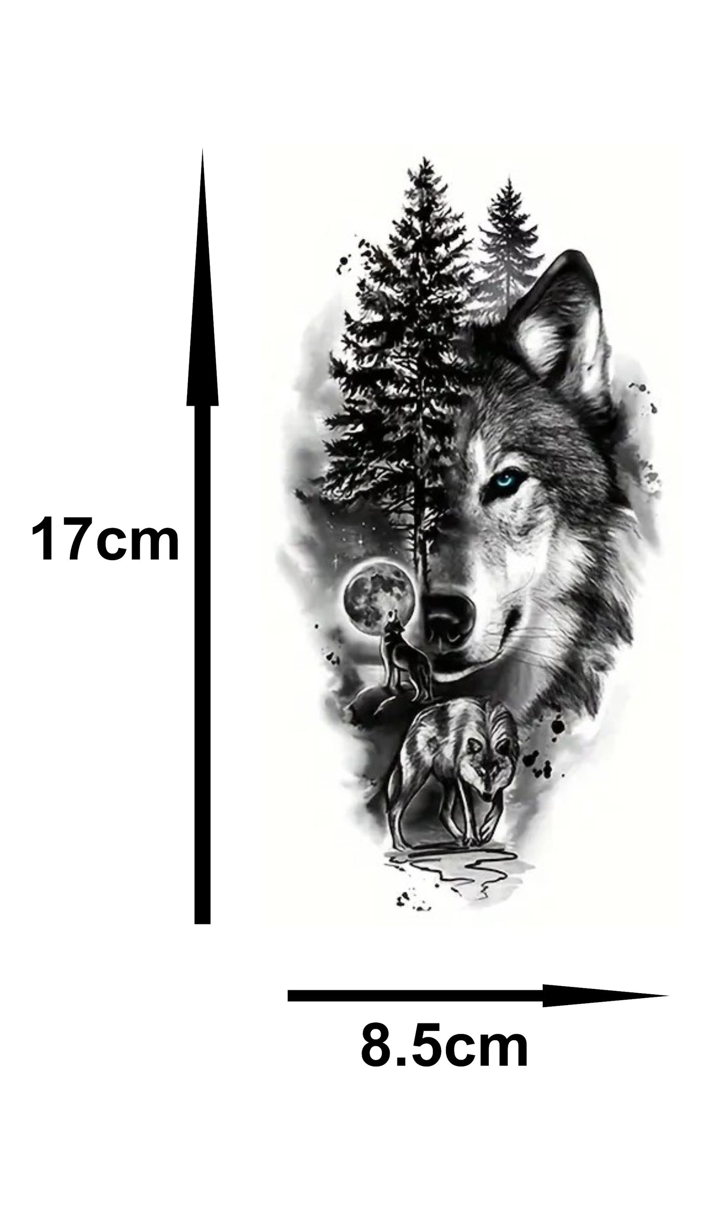 Wolf Style Temporary Tattoo